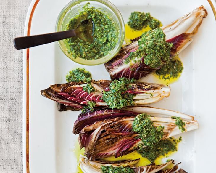 Pan-Grilled Radicchio with Salsa Verde