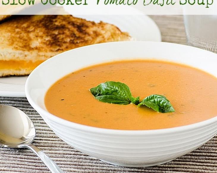 Slow Cooker Tomato Basil Soup