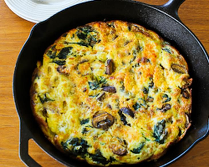 Mushroom Lover's Frittata with Spinach and Cheese