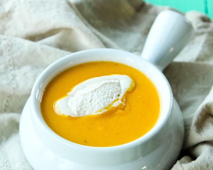 Butternut Squash Soup with Spiced Cream