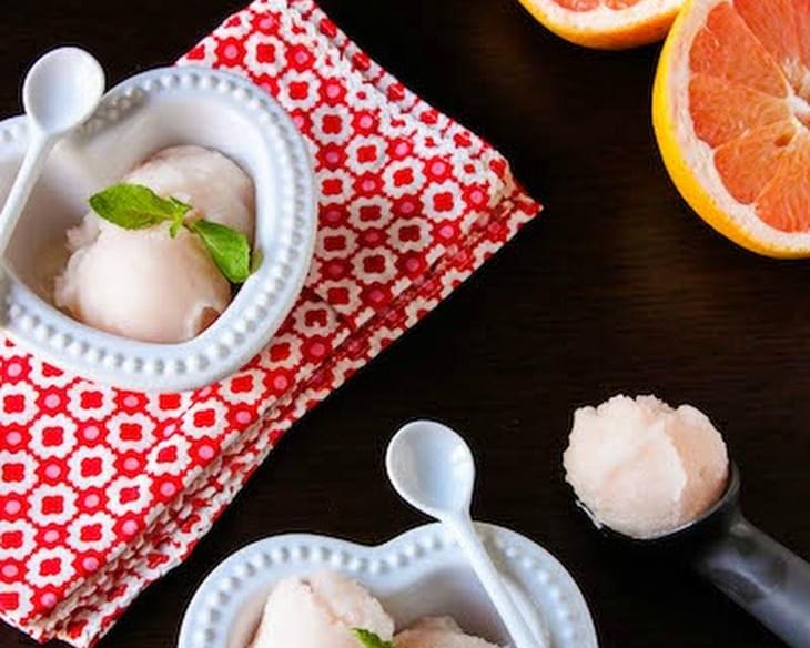 Pink Grapefruit and Champagne Sorbet