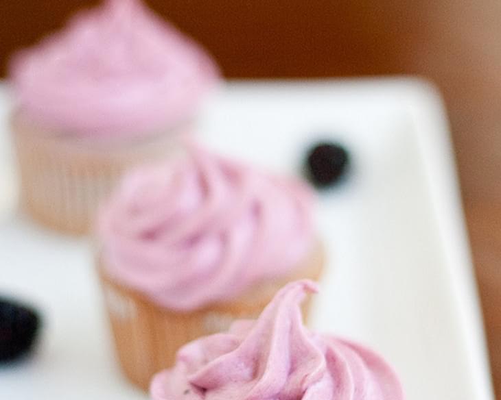 Blackberry Cupcakes with Blackberry Buttercream Frosting