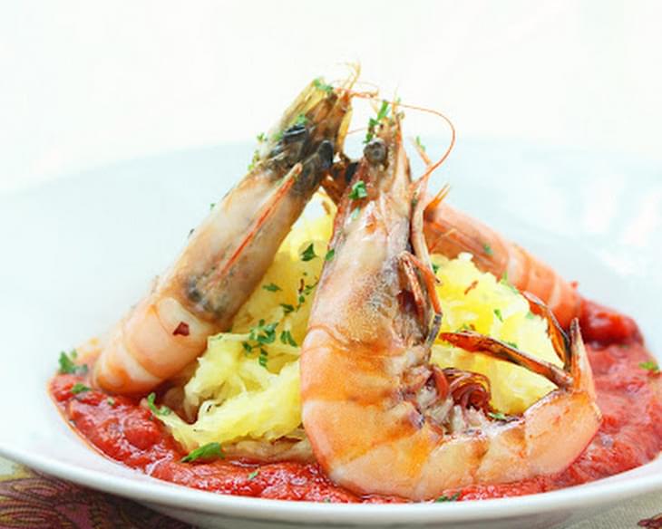 Shrimp Fra Diavolo w/ Spaghetti Squash (Paleo)
