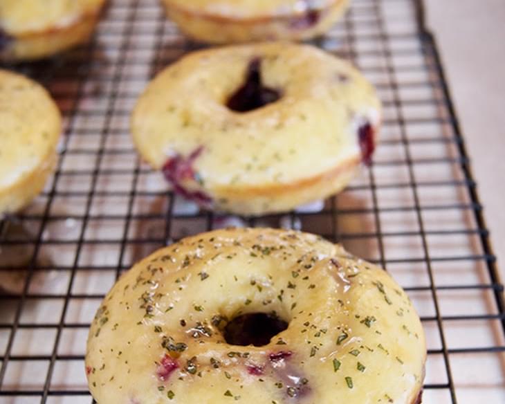 Baked Blueberry-Basil Donuts