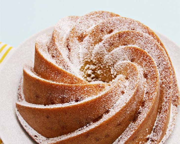 Olive Oil-Thyme Bundt Cake with Candied Meyer Lemon Peels and Citrus Compote