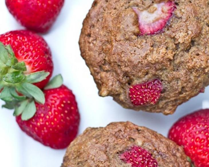 Strawberry, Banana, n' Nut Butter Love Muffins