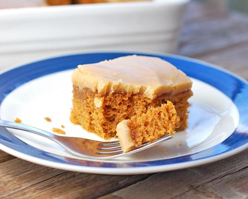 Pumpkin Bars with Old-Fashioned Caramel Frosting