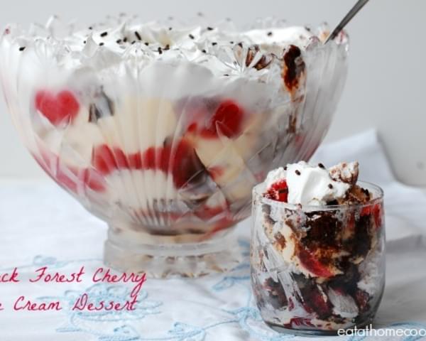 Black Forest Cherry Ice Cream Dessert