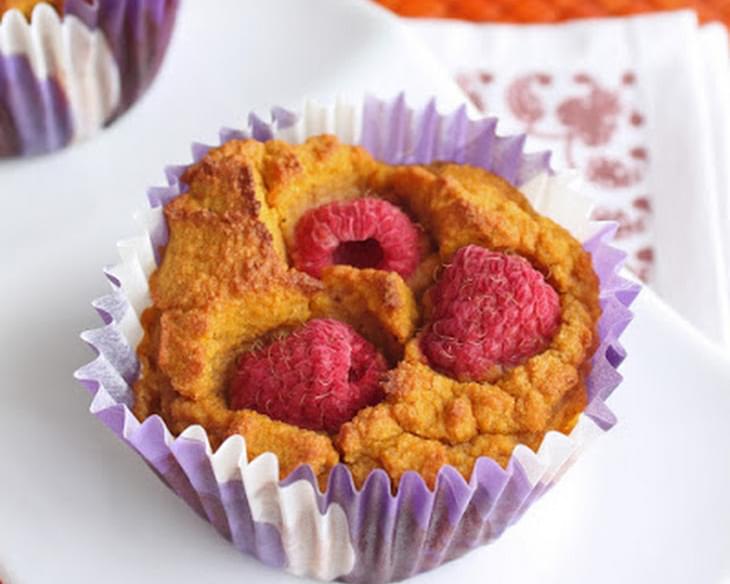 Low Carb & Gluten Free Pumpkin Raspberry Muffins