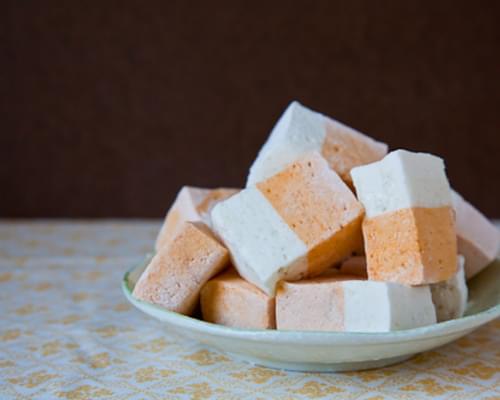 Carrot Cake Marshmallows featuring Carrot Marshmallows and Cream Cheese Marshmallows