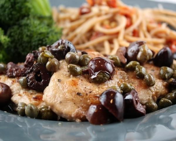 Pork Medallions with Olive-Caper Sauce