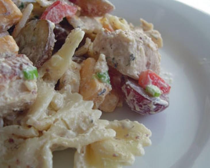 Creamy Pasta Salad with Grapes