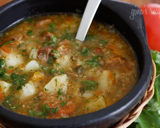 Beef, Potato and Quinoa Soup