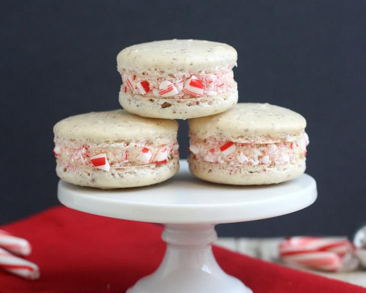 Candy Cane Macarons