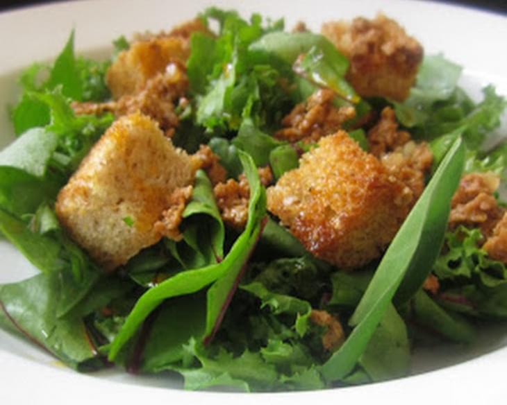 Winter Green Salad with Chorizo Vinaigrette