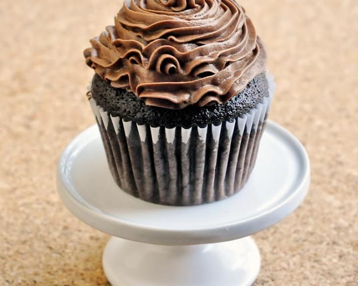 The Perfect Chocolate Cupcake with Chocolate Butter Frosting