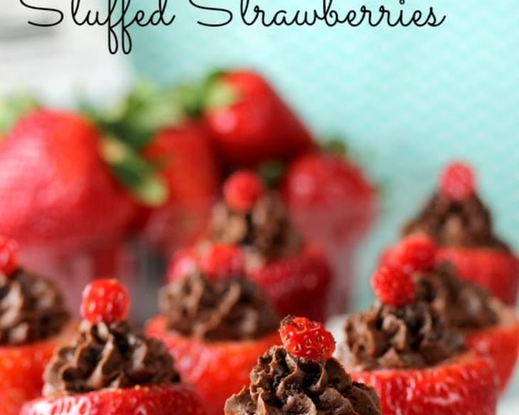 Chocolate Cheesecake Stuffed Strawberries