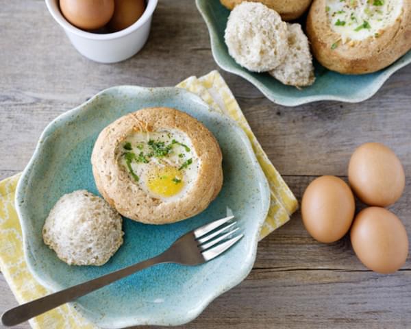 Land o' Lakes Eggs Baked in Bread Bowls