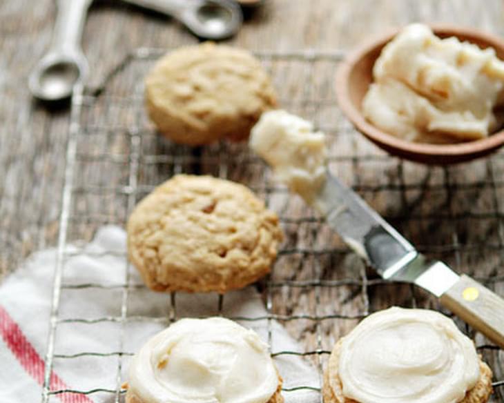 Cashew Cookies with Brown Butter Frosting