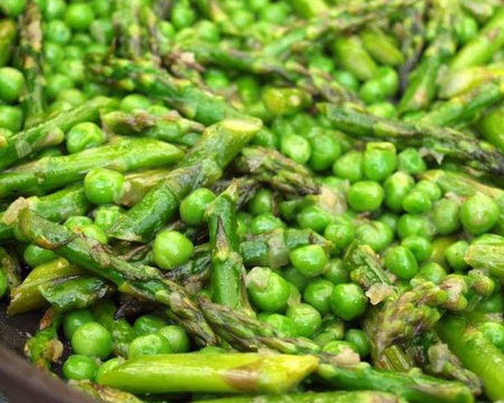 Sauteed Asparagus and Peas