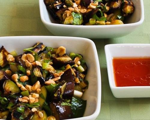 Spicy Grilled Eggplant and Zucchini Salad with Thai Flavors