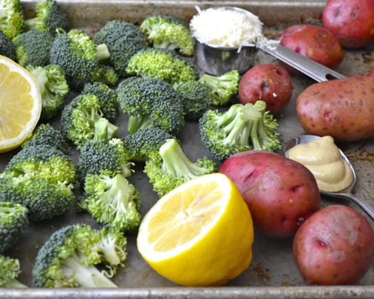 Lemon Dijon Roast Potatoes And Broccoli Recipe