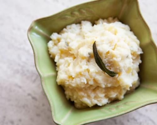 Mashed Potatoes with Brown Butter, Goat Cheese, and Sage