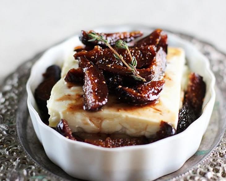 Roasted Feta Cheese with Fig-Thyme Compote