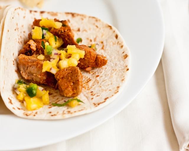 Tacos al Pastor with Pineapple Salsa