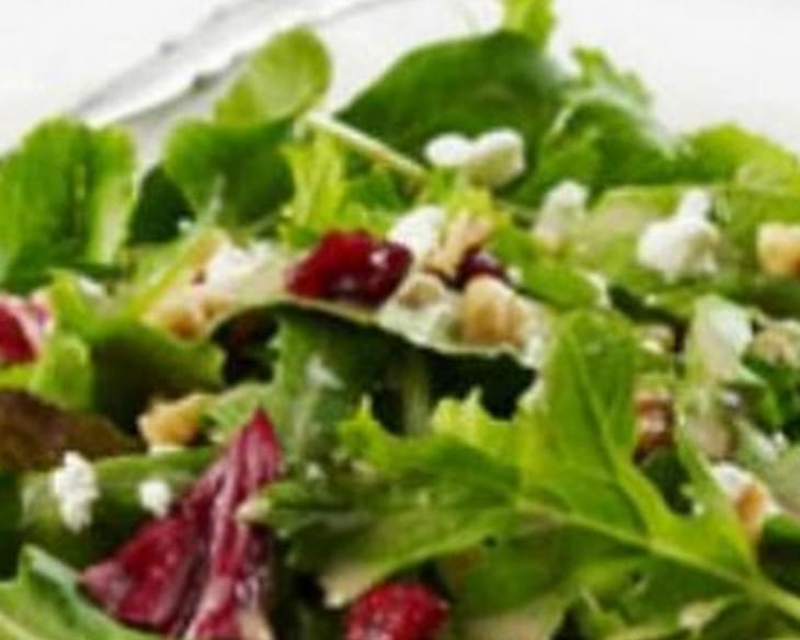Mixed Greens with Cranberries, Goat Cheese & Walnuts