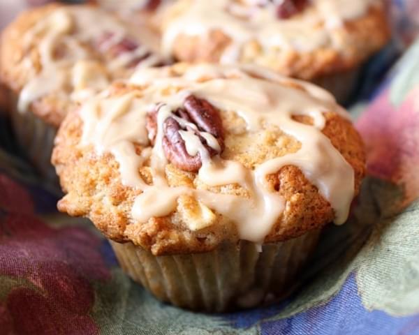 Maple- Drizzled Apple Muffins
