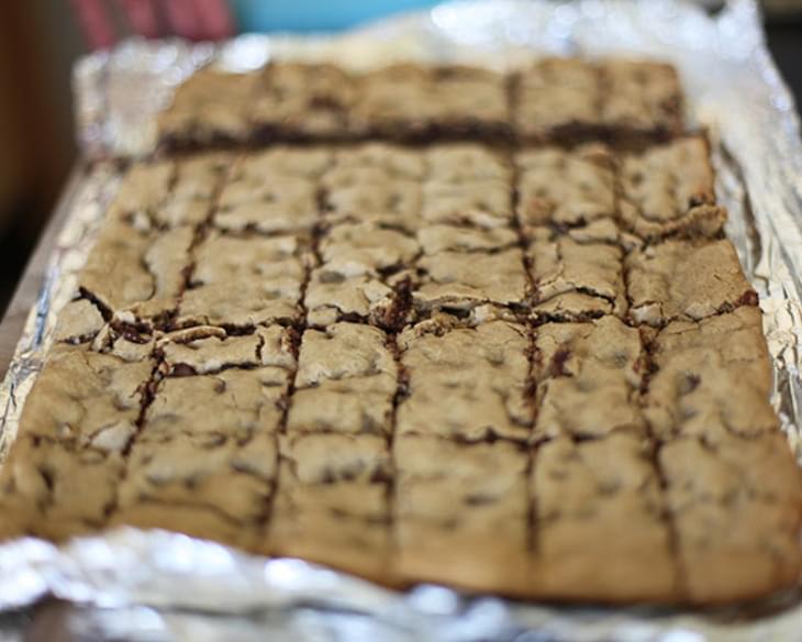 Gluten Free Chocolate Chip Toffee Bits Cookie Bars (Congo Bars)