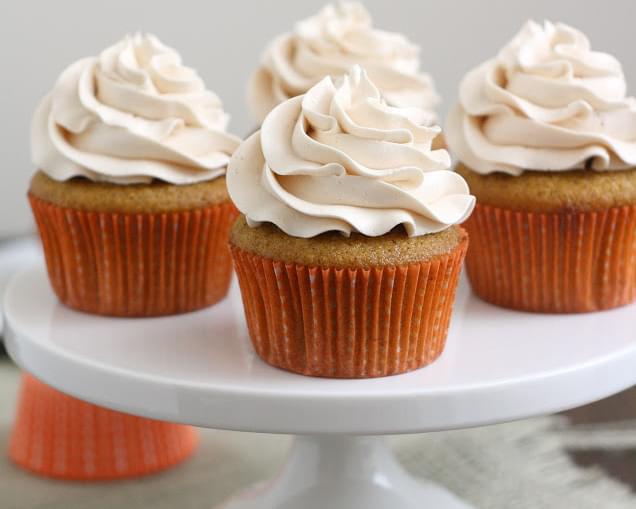 Brown Butter Butternut Squash Cupcakes with Salted Caramel Buttercream