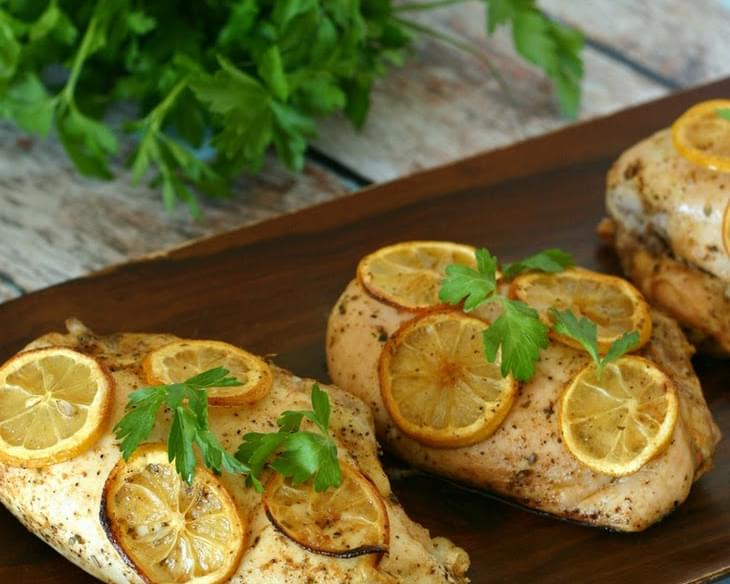 Spice Roasted Chicken Breasts with Lemon Slices