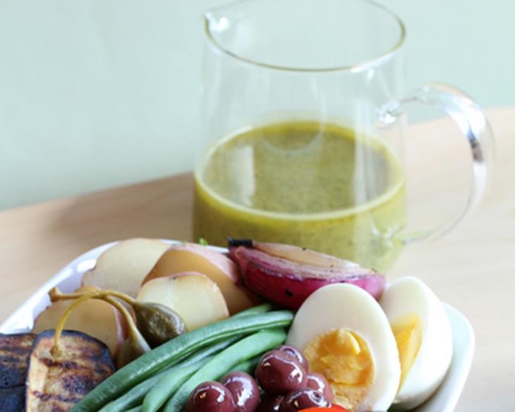 Nicoise Salad with Grilled Vegetables and Basil-Mustard Vinaigrette
