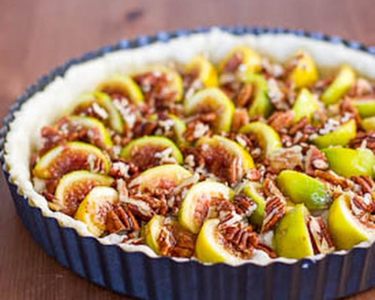 Fig Tart with Pecans and Goat Cheese