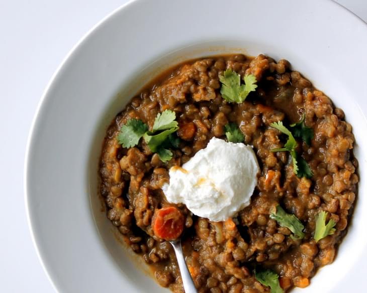 Coconut Curried Sweet Potato and Lentil Stew