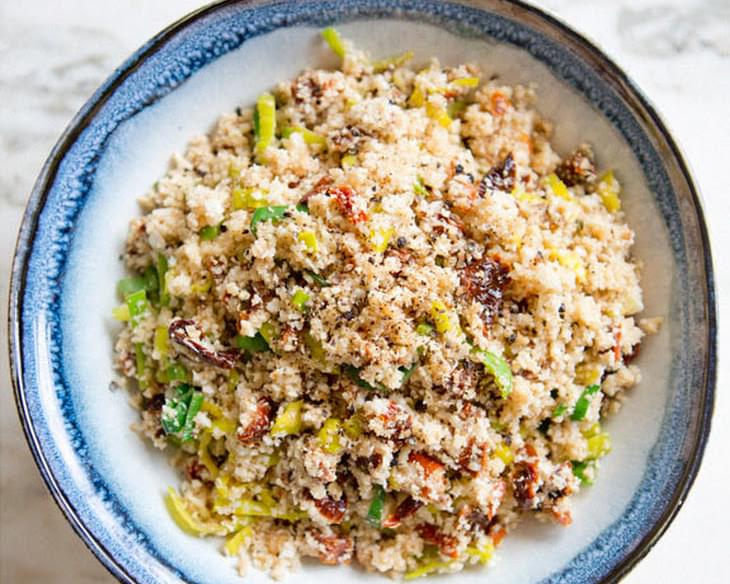 Cauliflower "cous Cous" With Leeks And Sun-dried Tomatoes