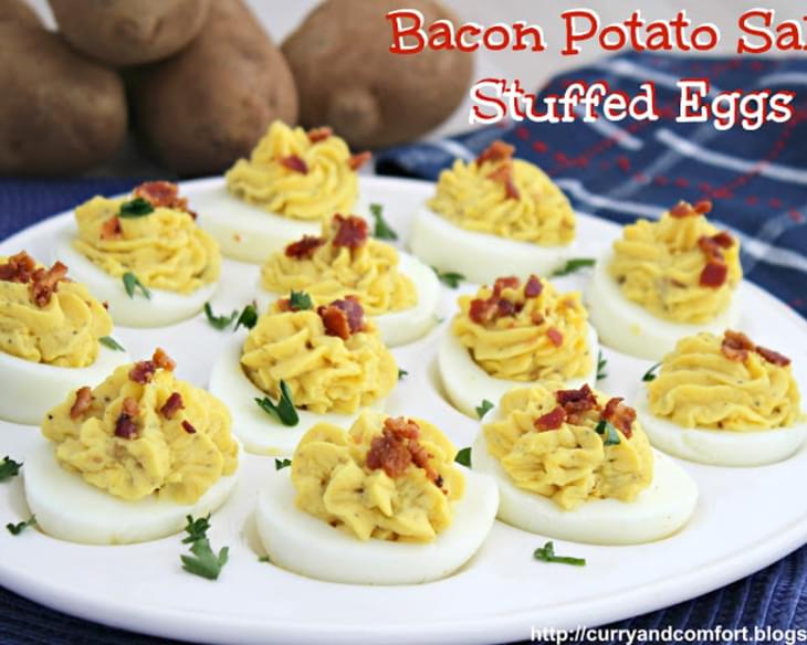 Bacon Potato Salad Stuffed Deviled Eggs