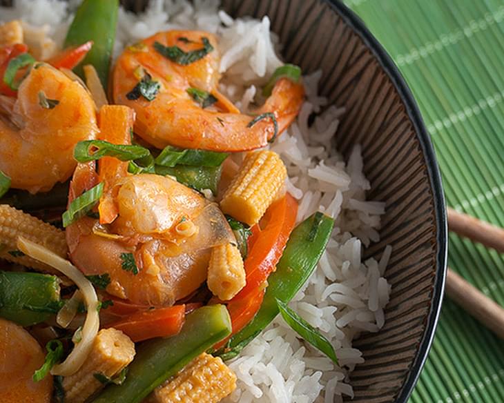 Thai Red Curry Shrimp with Vegetables