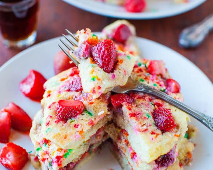 Strawberry and Sprinkles Buttermilk Pancakes
