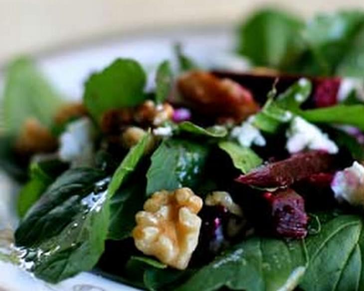 Arugula Salad with Beets and Goat Cheese