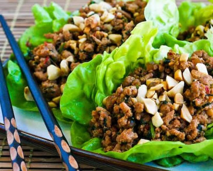 Asian Lettuce Cups with Spicy Ground Turkey Filling