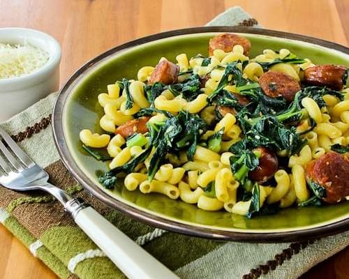 Pasta with Sausage and Collard Greens