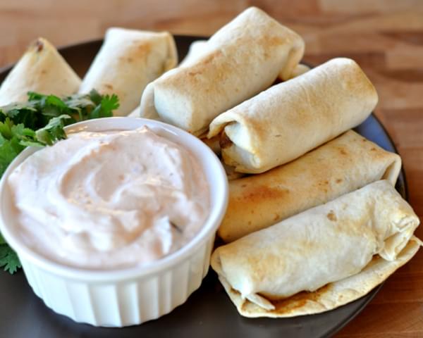 Baked Southwest Egg Rolls with Creamy Chipotle Dipping Sauce