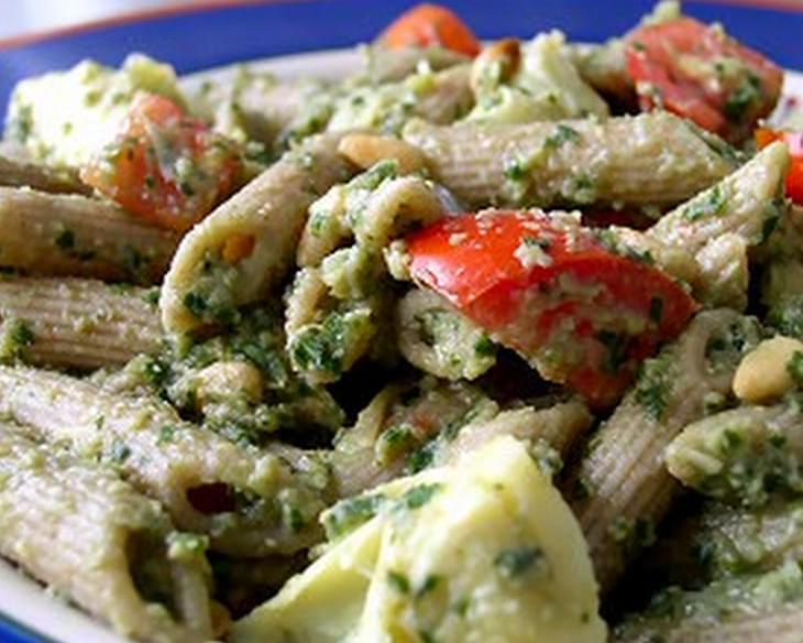 Artichoke Pesto Pasta Salad