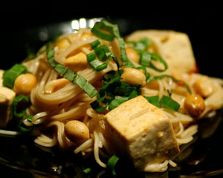 Sesame Noodles with Peanuts and Basil