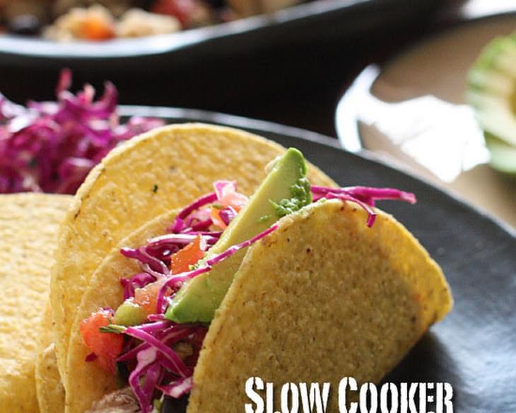 Slow Cooker Chicken Black Bean Tacos