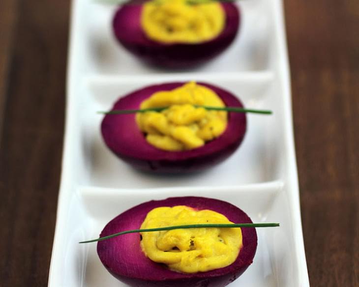 Pickled Curry Deviled Eggs