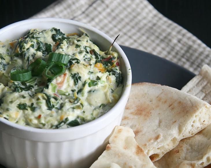 Hot Spinach Artichoke and Bacon Dip
